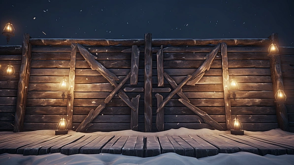 RPG wooden walls and gates pattern