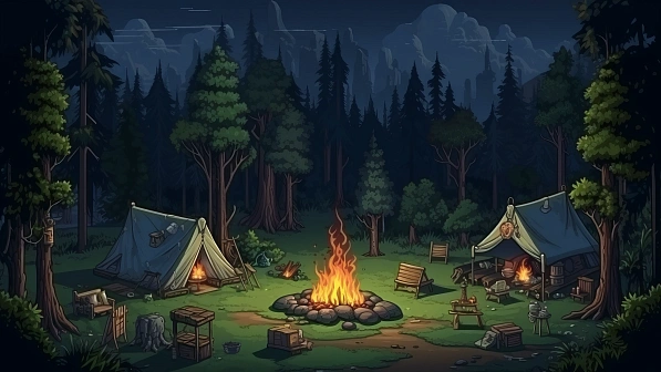 RPG style forest camp fire pattern