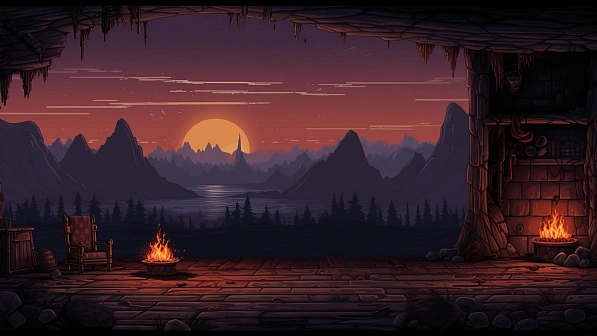 RPG style forest camp fire pattern
