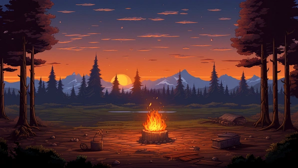 RPG style forest camp fire pattern
