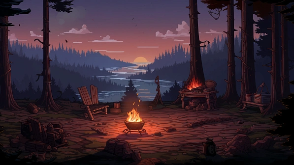 RPG style forest camp fire pattern