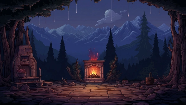RPG style forest camp fire pattern