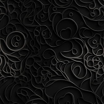 Stunning Black Floral Designs pattern