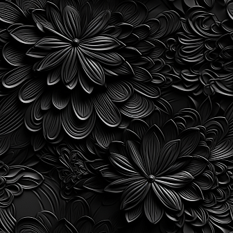 Stunning Black Floral Designs pattern