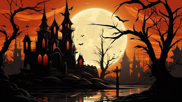 Vampire theme wallpaper pattern