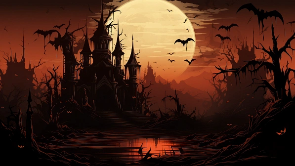 Vampire theme wallpaper pattern