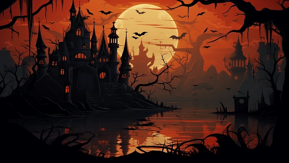 Vampire theme wallpaper pattern