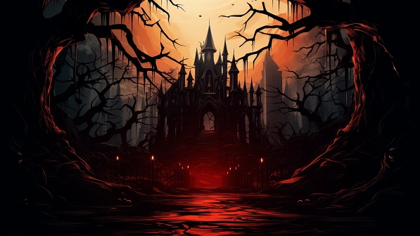 Vampire theme wallpaper pattern