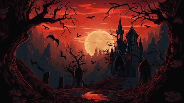 Vampire theme wallpaper pattern