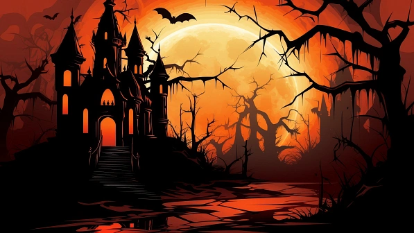 Vampire theme wallpaper pattern