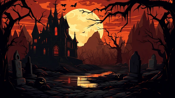 Vampire theme wallpaper pattern
