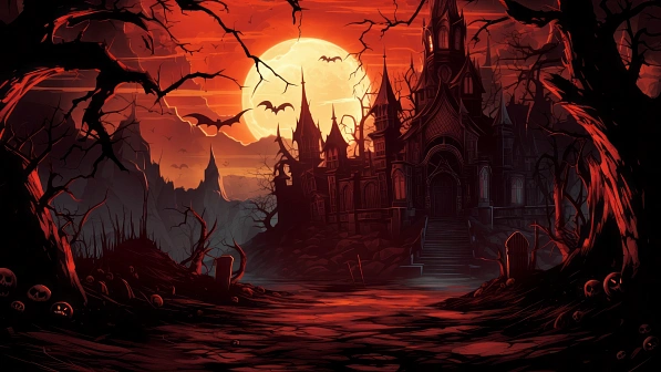 Vampire theme wallpaper pattern