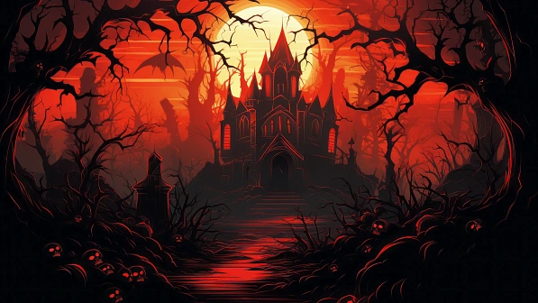 Vampire theme wallpaper pattern