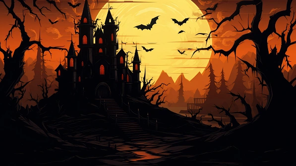 Vampire theme wallpaper pattern
