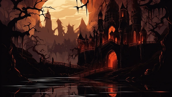 Vampire theme wallpaper pattern