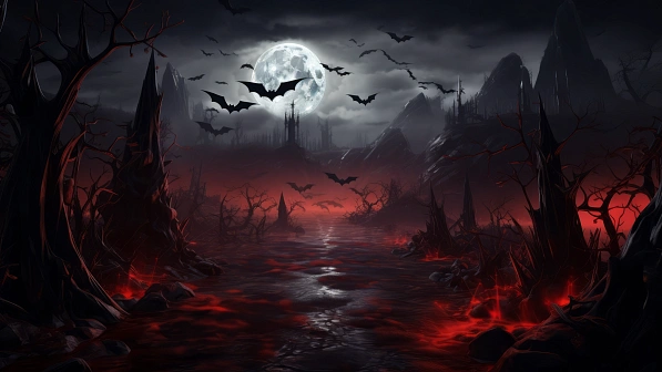 Vampire style landscapes pattern