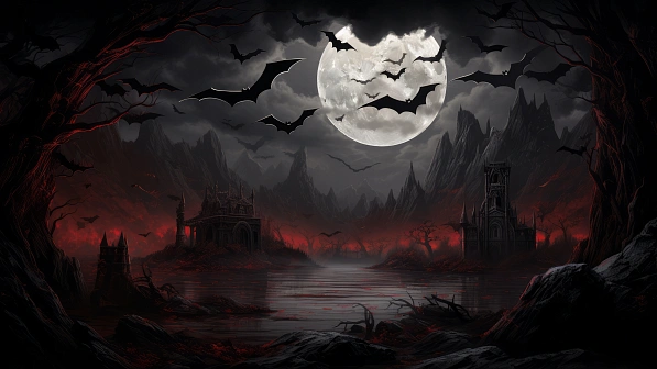 Vampire style landscapes pattern