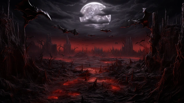 Vampire style landscapes pattern
