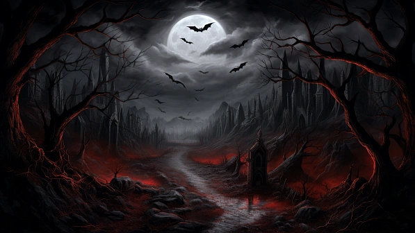 Vampire style landscapes pattern