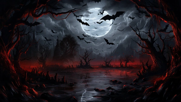 Vampire style landscapes pattern