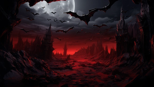 Vampire style landscapes pattern