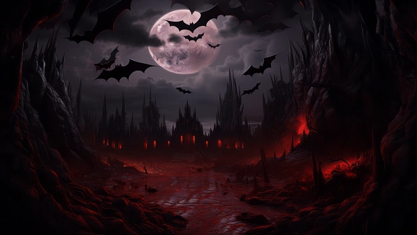 Vampire style landscapes pattern