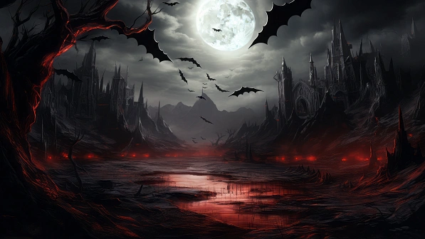 Vampire style landscapes pattern