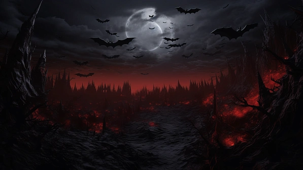 Vampire style landscapes pattern