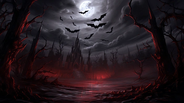 Vampire style landscapes pattern