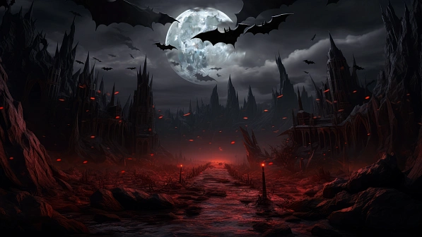 Vampire style landscapes pattern