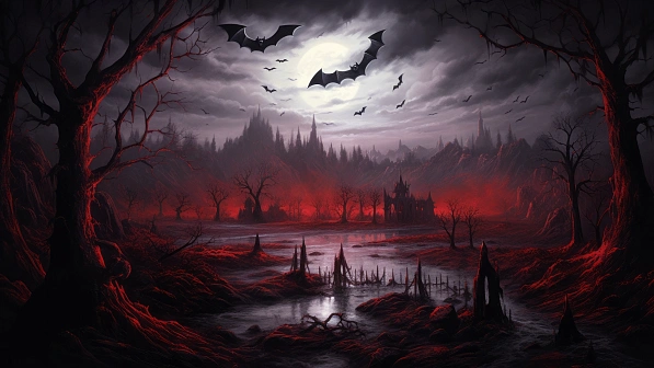 Vampire style landscapes pattern