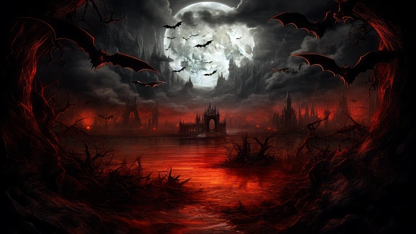 Vampire style landscapes pattern