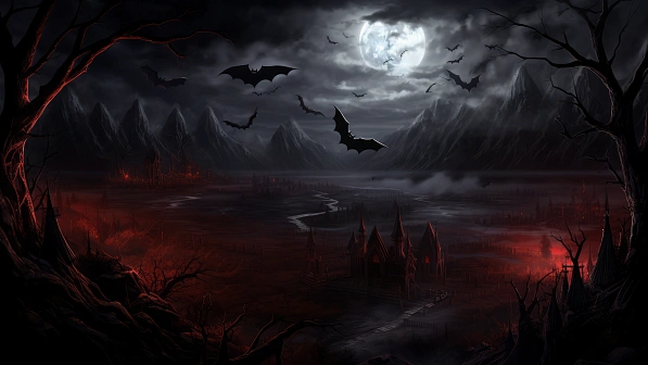Vampire style landscapes pattern