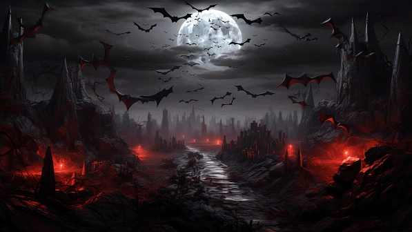 Vampire style landscapes pattern