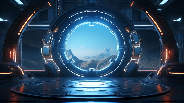 Sci-fi hangars pattern