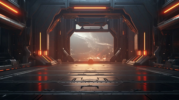 Sci-fi hangars pattern