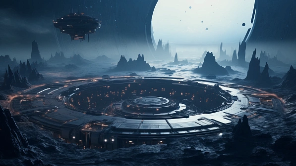 Sci-fi hangars pattern