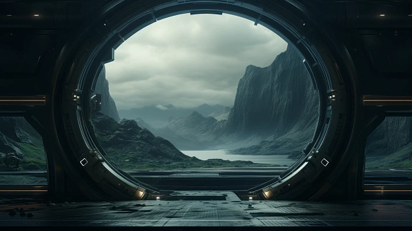 Sci-fi hangars pattern
