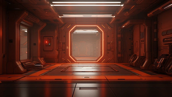 Sci-fi hangars pattern