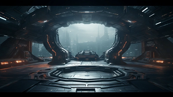 Sci-fi hangars pattern