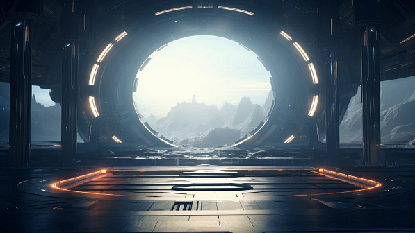 Sci-fi hangars pattern