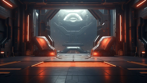 Sci-fi hangars pattern