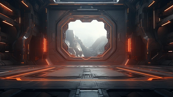 Sci-fi hangars pattern