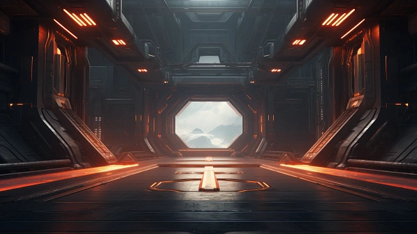 Sci-fi hangars pattern