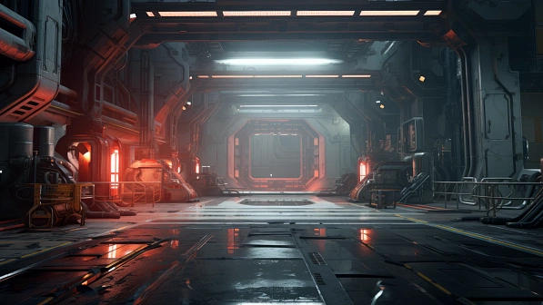 Sci-fi hangars pattern