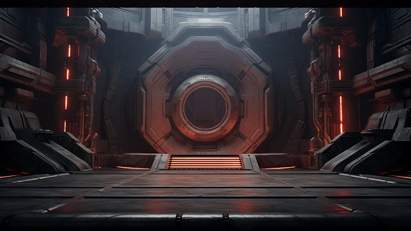 Sci-fi hangars pattern