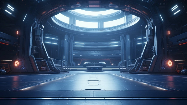 Sci-fi hangars pattern