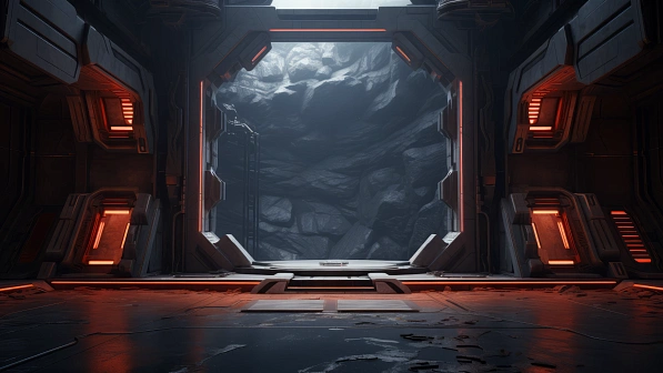Sci-fi hangars pattern