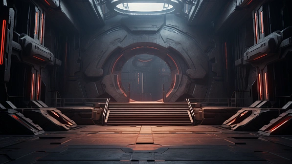 Sci-fi hangars pattern