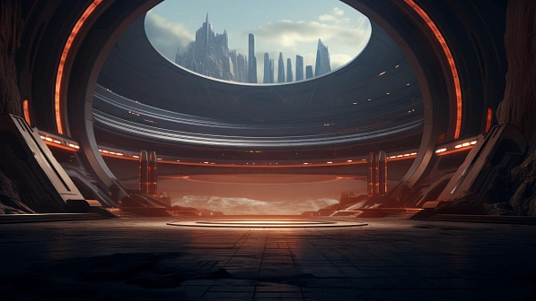 Sci-fi hangars pattern